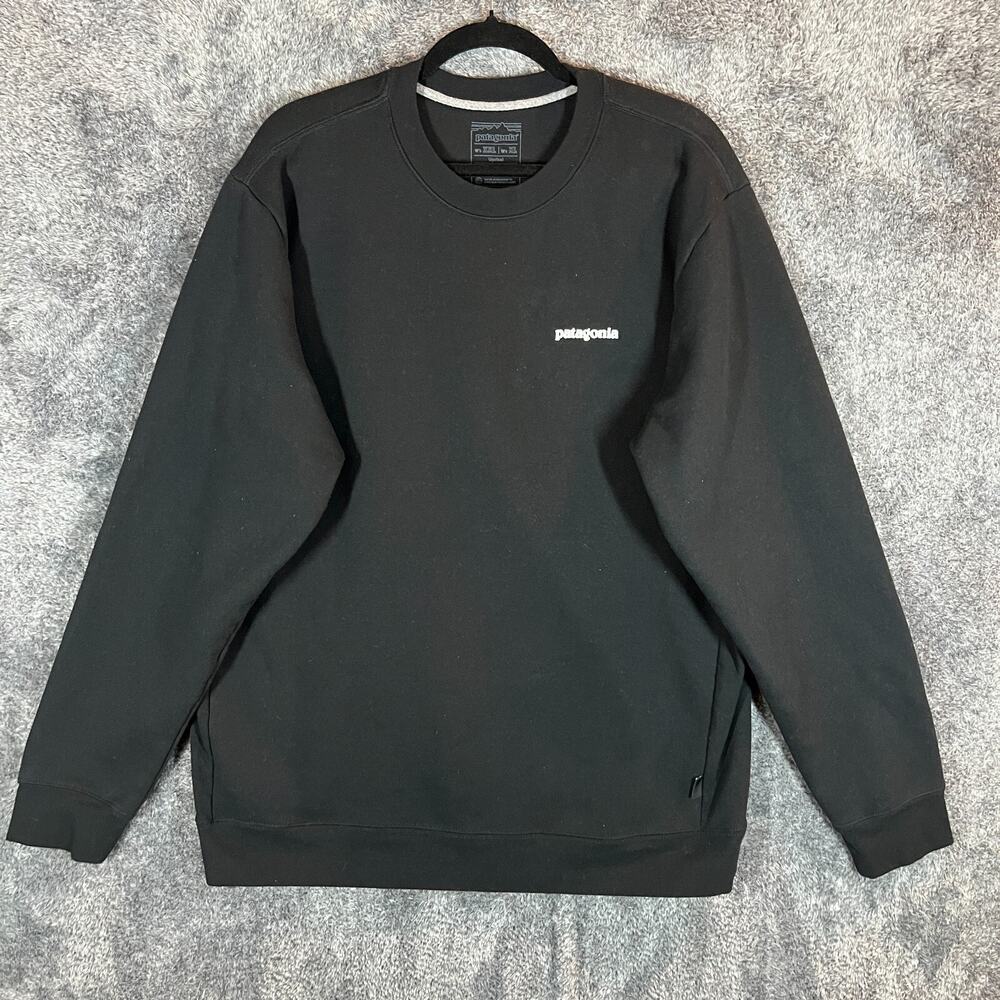 Patagonia Black Crew Sweatshirt with Chest Logo